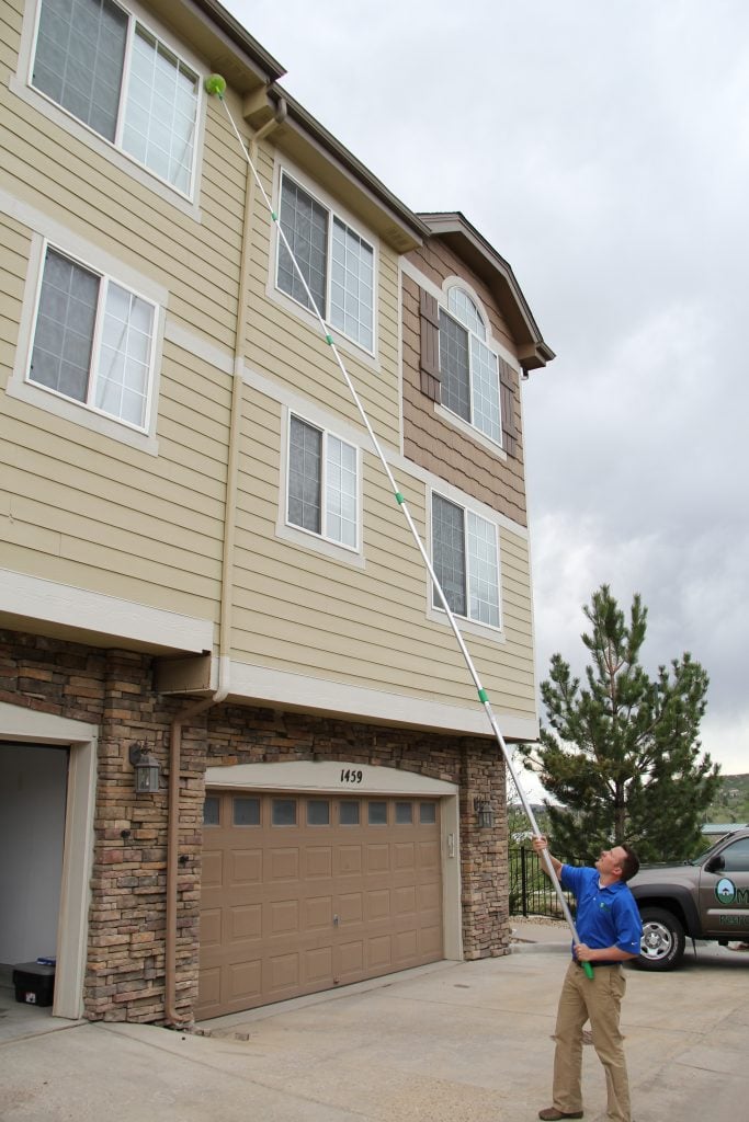 Bryce at Omnis Pest Control conducting spray treatments