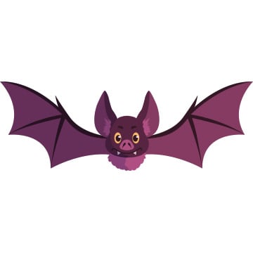 purple bat flying