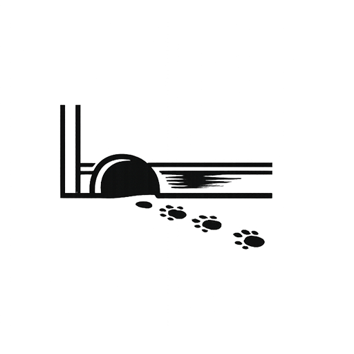 tracks and runways from mouse prints leading to hole in wall