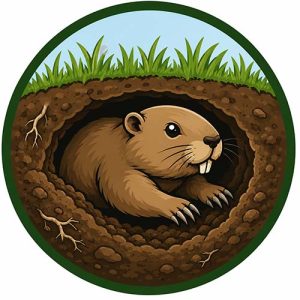 gopher tunneling in the yard