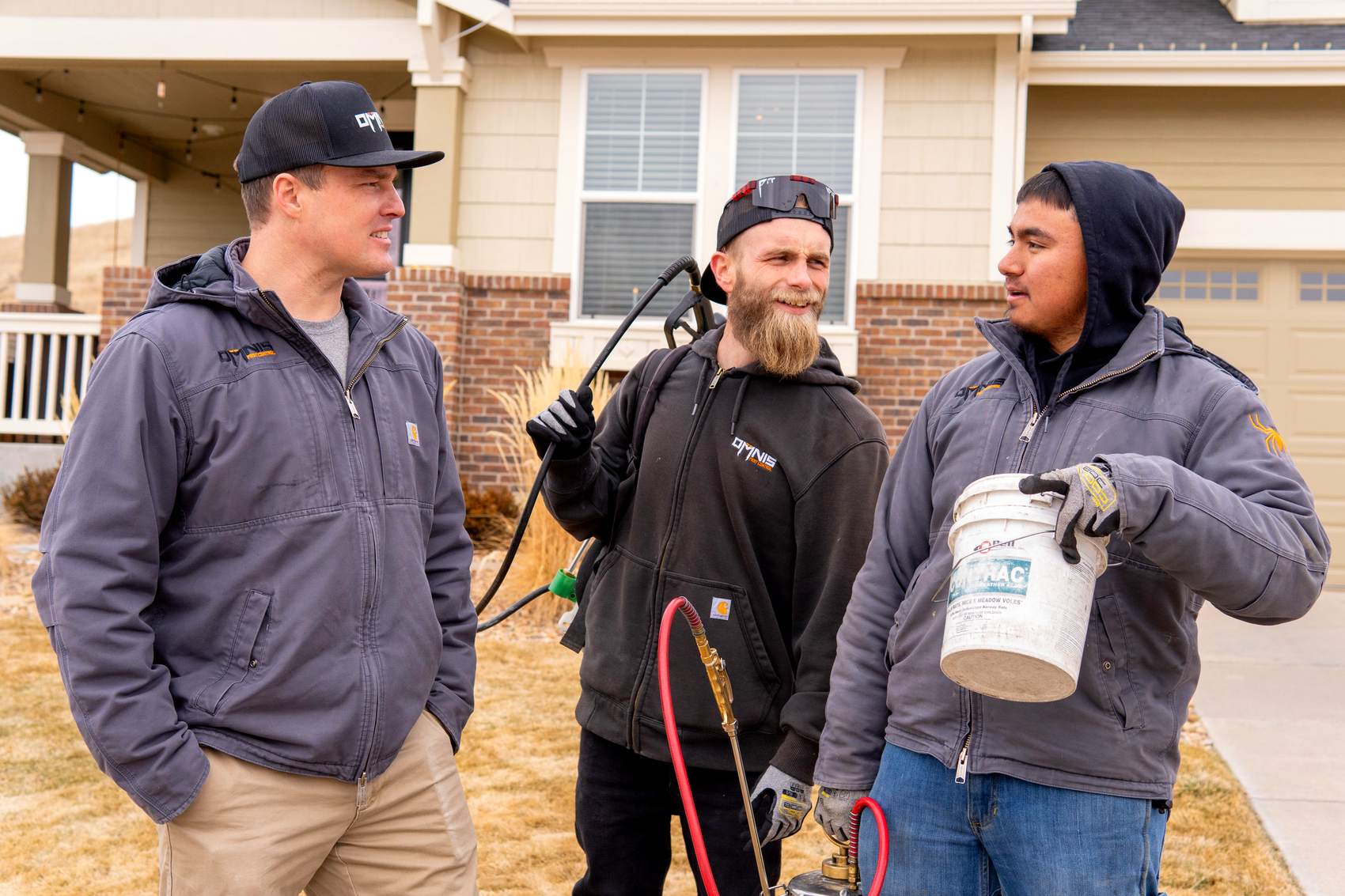 The OMNIS Pest Control crew on a job